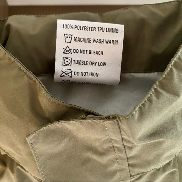 Wind Breaker Athletic Jacket Ducks Unlimited Hood Pockets Khaki M-L - Picture 6 of 12